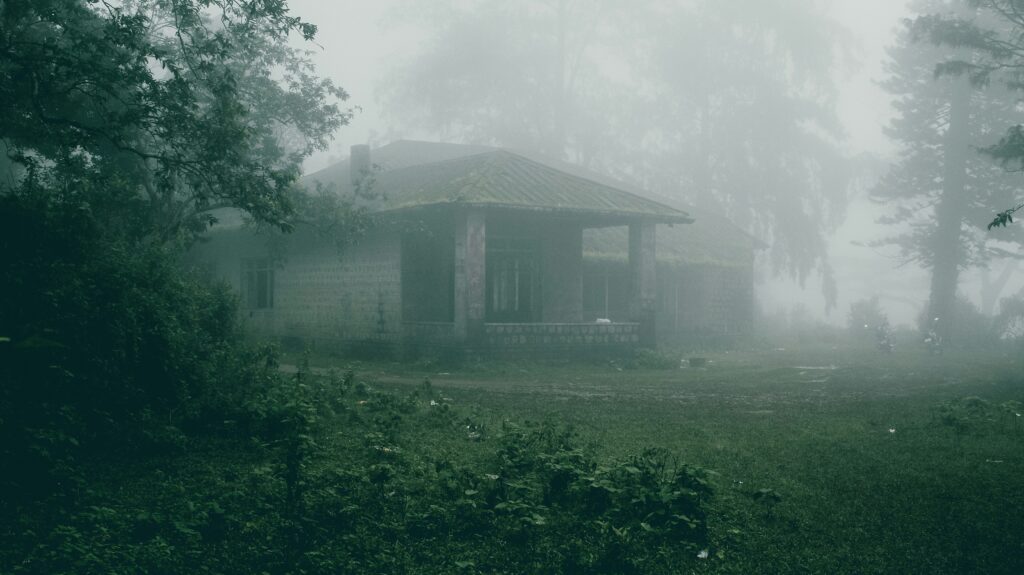 a spooky cabin in the woods to represent the best horror short story endings 