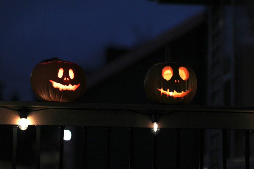 silly pumpkins to represent how to write cozy horror