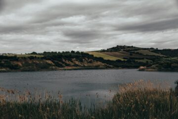 a spooky lake scene to represent how to build suspense in a short horror story